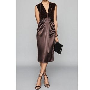 *Bestseller!* NWT REISS | Livvy Velvet & Satin Midi Dress